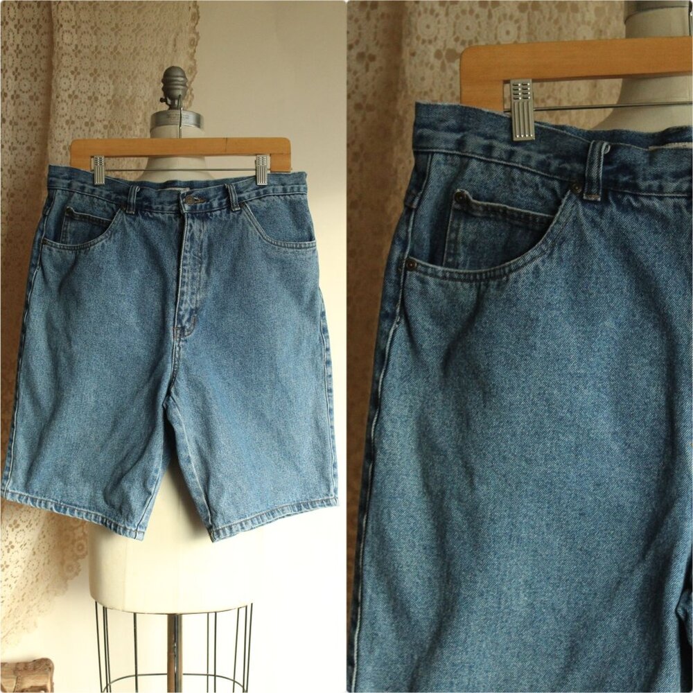 Great Land Men's Jean Shorts, Size 36, Medium Wash